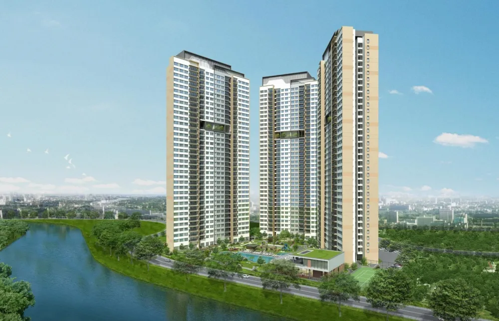 Phối cảnh dự án Palm Heights, Đường Song Hành, Phường Bình Trưng, TP. Hồ Chí Minh (khu vực Quận 2 cũ, Khu đô thị Palm City)
