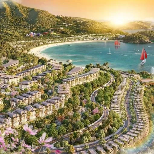 Phối cảnh dự án Vinhomes Hải Vân Bay (Khu phức hợp Du lịch và Đô thị Nghỉ dưỡng Làng Vân), Phường Hải Vân (trước đây: phường Hòa Hiệp Bắc, quận Liên Chiểu), chân đèo Hải Vân, Đà Nẵng