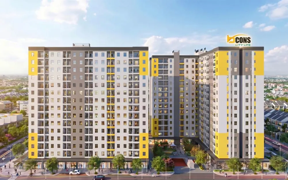 Phối cảnh dự án Nhà ở xã hội thuộc Khu nhà ở thương mại Hưng Nam Uyên Hưng 2, Khu vực Uyên Hưng, TP. Hồ Chí Minh (trước sáp nhập: Uyên Hưng, Tân Uyên, Bình Dương)