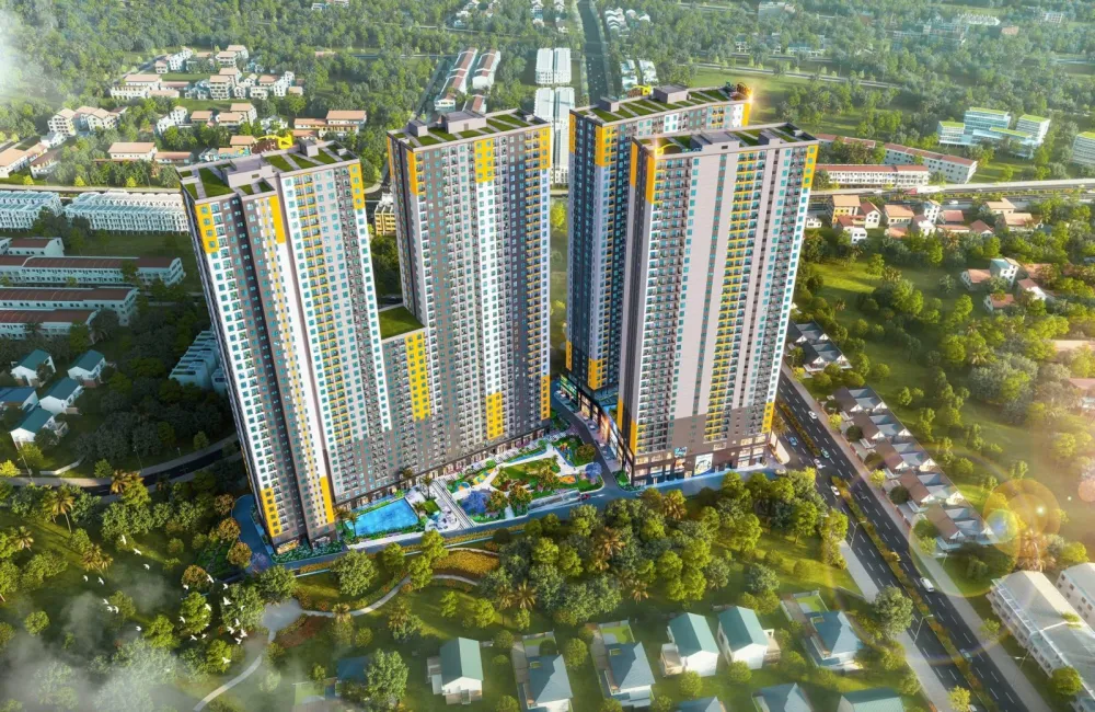 Phối cảnh dự án Bcons New Sky, Quốc lộ 13, Phường Lái Thiêu, TP. Hồ Chí Minh (trước sáp nhập: TP. Thuận An, Bình Dương)