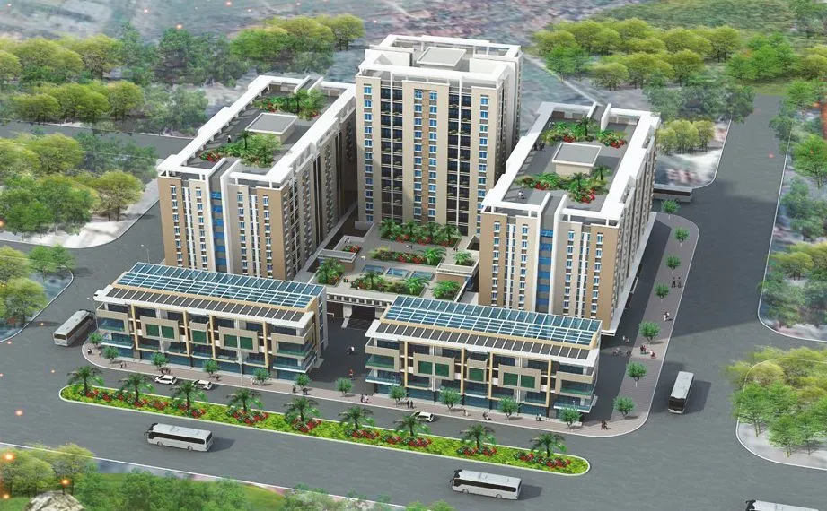 Phối cảnh dự án Khu nhà ở xã hội Hoa Sơn, Xã Hoàn Sơn, huyện Tiên Du, Bắc Ninh