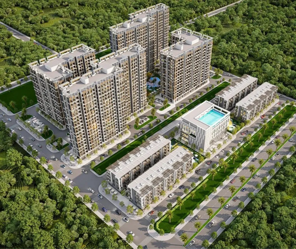 Phối cảnh dự án NOXH Hòa Phước, Khu đất NOXH 1, QHPK Đổi mới sáng tạo, phường Hòa Xuân, Đà Nẵng