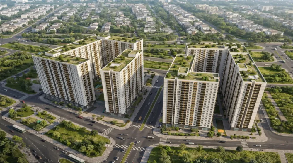 Phối cảnh dự án NOXH An Phú, Phường Phổ Yên, Thái Nguyên